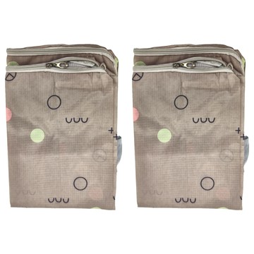 牛津布收納袋 大號(58 x 38 x 22cm) 2個  灰圈圈  2組