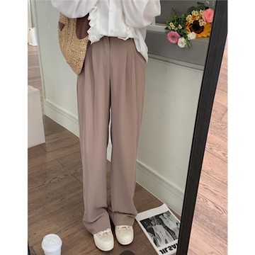 Halo nini 褲子女2025新款休閑闊腿褲時尚顯瘦寬松垂感直筒西裝褲