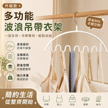波浪無痕防滑衣撐 浸塑不鏽鋼掛衣架 內衣吊帶收納掛鉤 文胸專用置物架 衣櫃收納整理神器 宿舍居家晾衣配件 多用途晾衣掛架