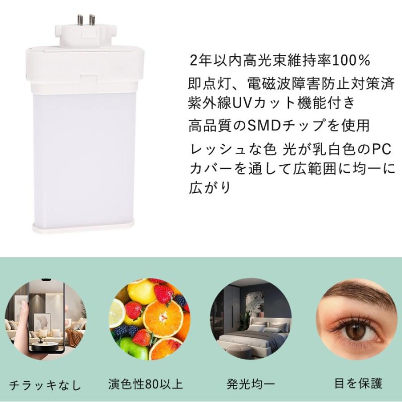 ツイン コンパクト蛍光灯 電球色 消費電力6w 高輝度1200ルーメン 口金