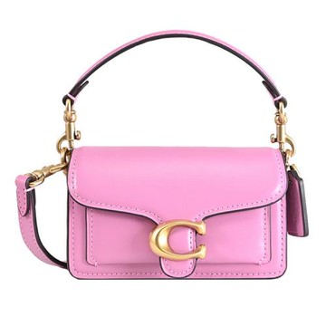 COACH CAN60 TABBY 12 專櫃款翻蓋迷你包/小廢包.淺紫紅