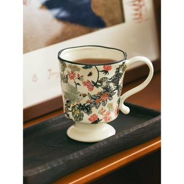 澤滕家高腳馬克杯子小清新復古早餐牛奶燕麥片辦公室下午茶情侶款