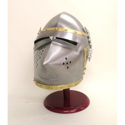 中世 18ゲージカーボンスチール製 サクソン ナサル ヘルム 着用可 兜