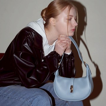 韓國JUDY BAG | 天空藍色 | 牛角包袋|手袋單肩包