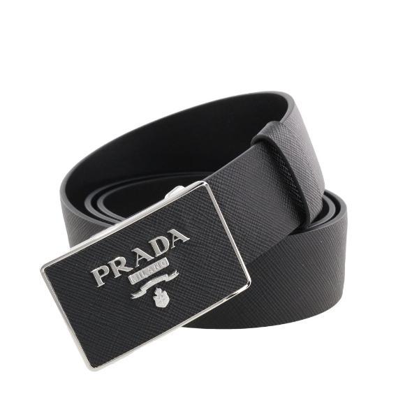 PRADA プラダ ベルト メンズ 90cm ブラック 2CC534 053 F0002