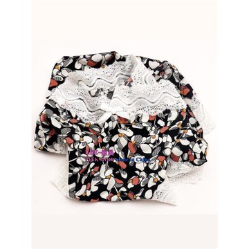 低腰三角女學生可愛內褲女冰絲圣誕老人圖案寬邊絲滑柔軟絲滑C668