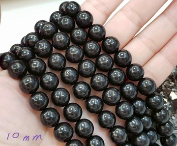 串珠系列---10mm次石墨(Shungite) ~生命之石