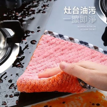 大號洗碗巾*5條 洗碗抹布 廚房抹布不沾油擦桌子厚款刷碗布吸水百潔布小魏媽咪