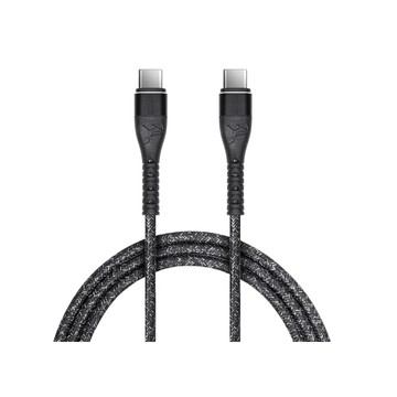Peripower 精研編織系列TC-TC USB-C PD 快充傳輸線 鐵礦黑 100cm CD-01(車麗屋)