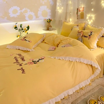 南極人床上四件套秋冬季磨毛床單被套春秋床笠款床上用品四季通用