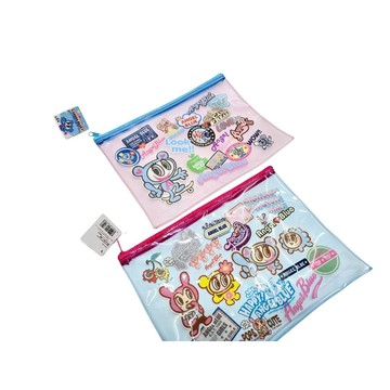 日本品牌 Angel Blue 「閃粉透明扁平收納袋」中村君 文件袋 河馬班玩具