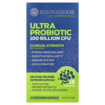 Sunwarrior, 高級益生菌，30 粒素食膠囊