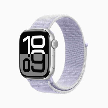 Apple Watch S10 GPS版 42mm銀色鋁金屬錶殼配青雲色運動錶環(MWWD3TA/A)