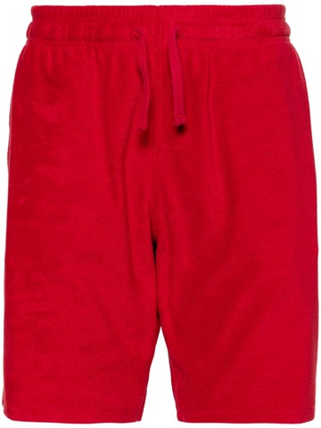 Vilebrequin - logo-patch towelling shorts - men - Organic Cotton/Polyamide - S - Red