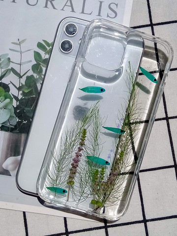 手作押花手機保護殼, 悠游的小魚, 押花款