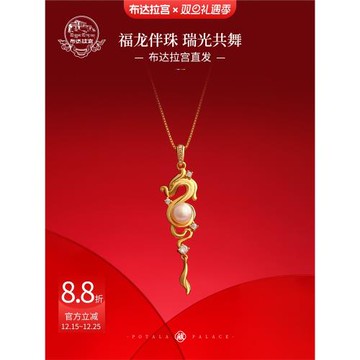 布達拉宮歲歲福龍吊墜項鏈戒指手鏈套裝925銀送女友生日節日禮物