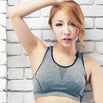 ThreeShape涼感防震無鋼圈工字背運動內衣 (麻灰黑)