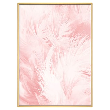 繽紛的粉紅自由 木框畫  40 x 30cm  木色