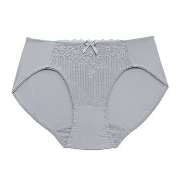 【玳蕾綺】水潤白蕾絲小褲-灰色