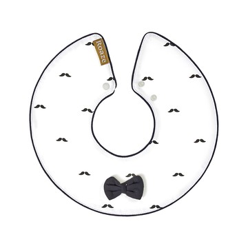 Roaze 柔仕 典雅系列 日系圍兜 360度皆可使用 吸附面積大 細緻面料  小鬍子  1件