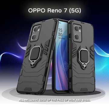 OPPO Reno7 黑豹 鋼鐵人/俠 磁吸 指環扣 支架 手機殼 盔甲 防摔殼 保護殼