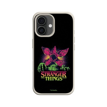 iPhone 16 SolidX 貝殼灰 - Stranger Things - 霓虹魔神