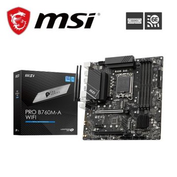 微星 PRO B760M-A WIFI 主機板+羅技 M240 無線靜音藍牙滑鼠