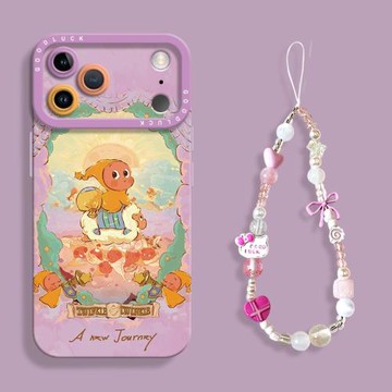 騎著小羊星星人適用iPhone17全包瞳眼手機殼蘋果17promax液態蘋果air硅膠殼17pro保護套ip17帶掛繩個性網紅