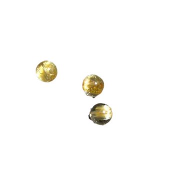 天然巴西鈦晶單珠水晶散珠手鏈配珠7A收藏金發晶散珠子男女款時尚