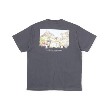 【CHUMS】Zion Camping T短袖上衣 炭灰黑-CH012393G004