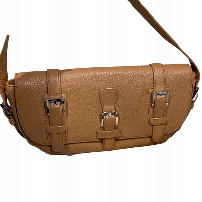 LOEWE ロエベ センダ ショルダーバッグ レザー シルバーカラー