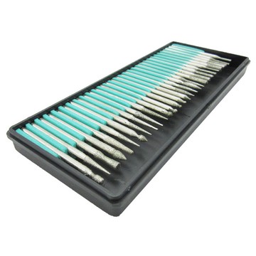 極光商城-30支盒裝金剛石磨針美甲打磨頭釬焊磨棒迷你電合金打磨美甲電動打磨機配件打磨頭