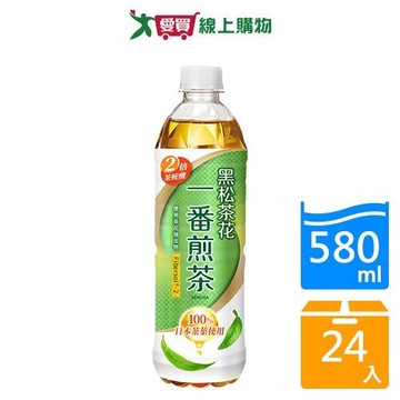 黑松茶花一番煎茶580mlx24入/箱【愛買】