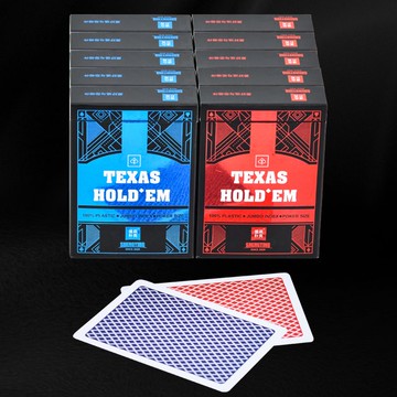 新品上市!!熱門爆品！！德州撲克牌比賽專用撲克牌PVC雙面磨砂防水防拆可水洗大字撲克牌