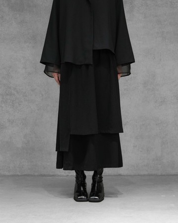 MUKK DESIGN 雙層西裝不規則裙