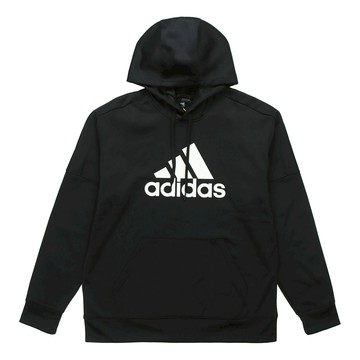 adidas Logo Printing hooded Pullover Sports Black