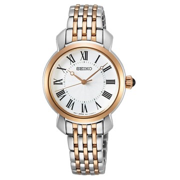 【SEIKO】精工 SUR628P1 羅馬字 鋼錶帶女錶 6N01-00F0KS 銀/玫瑰金 29mm