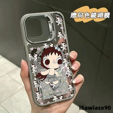 鮮花女孩 金屬磁吸支架 無綫充電 適用iphone 18蘋果17 16 15 14 13 12 11手機殼 防摔