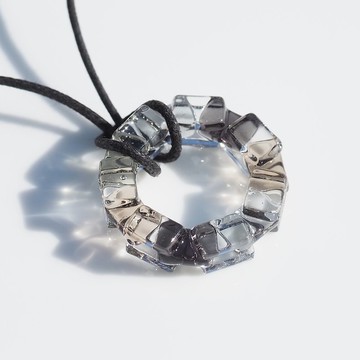 玻璃圓環 (圓形【迷你】【單色】) 項鍊【預約訂製】