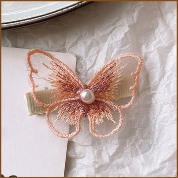 Akiko 『坂井亞希子』日本森林系手工刺繡蝴蝶造型髮夾