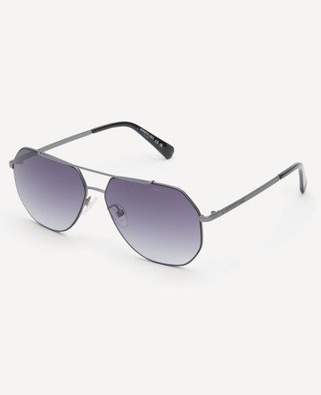 Kenneth Cole | Metal Aviator Sunglasses in Gunmetal