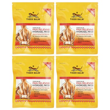 Tiger Balm, 疼痛緩解水凝膠貼，大號，4 片