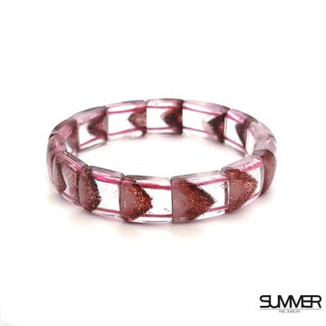 買1送2【SUMMER寶石】珍稀金草莓超七金字塔手排31.9g (11mm) 買就送插座鹽燈+電動攪拌咖啡杯