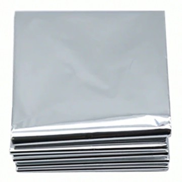 捷華 野外應急睡袋 雙面銀色 PE膜 戶外露營登山旅遊跑步攝影適用  銀色  1個