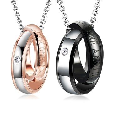 項鍊．客製刻字．幸福築夢． 白鋼