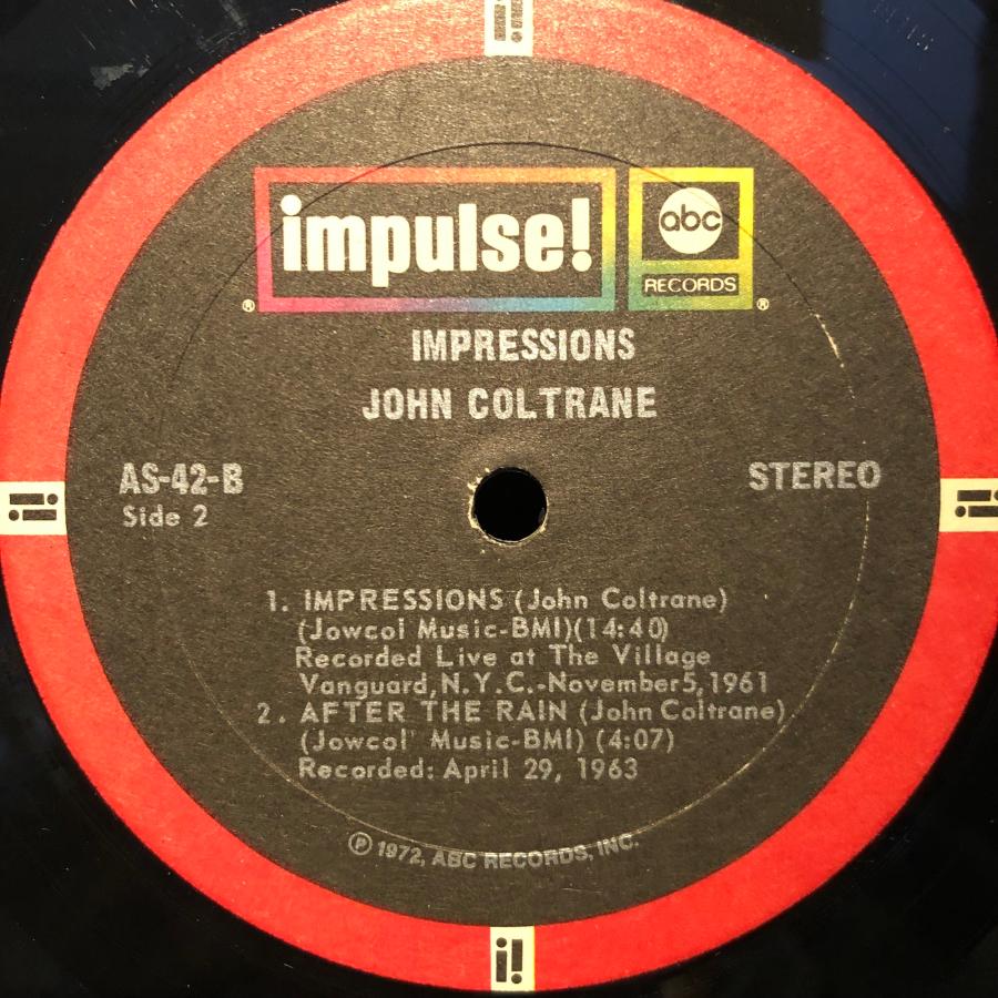 John Coltrane    Impressions LP  Impulse!