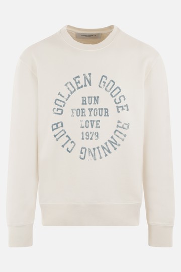 GOLDEN GOOSE DELUXE BRAND logo printed jersey sweatshirt Man