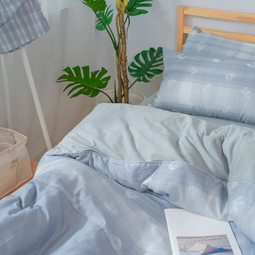 冬夏兩用寢具套組-UMORFIL美膚膠原蛋白紗-深麻灰