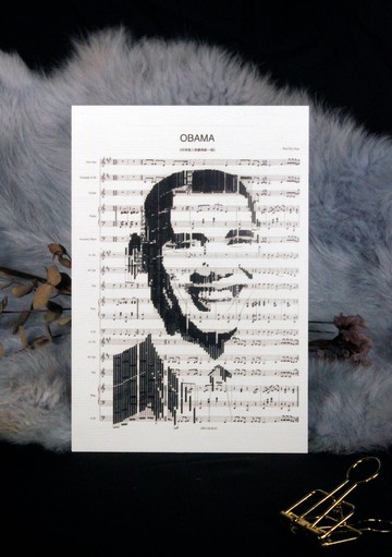 【樂譜明信片】歐巴馬-聲音肖像