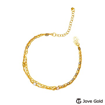 Jove gold漾金飾 光影流動黃金手鍊-雙鍊款